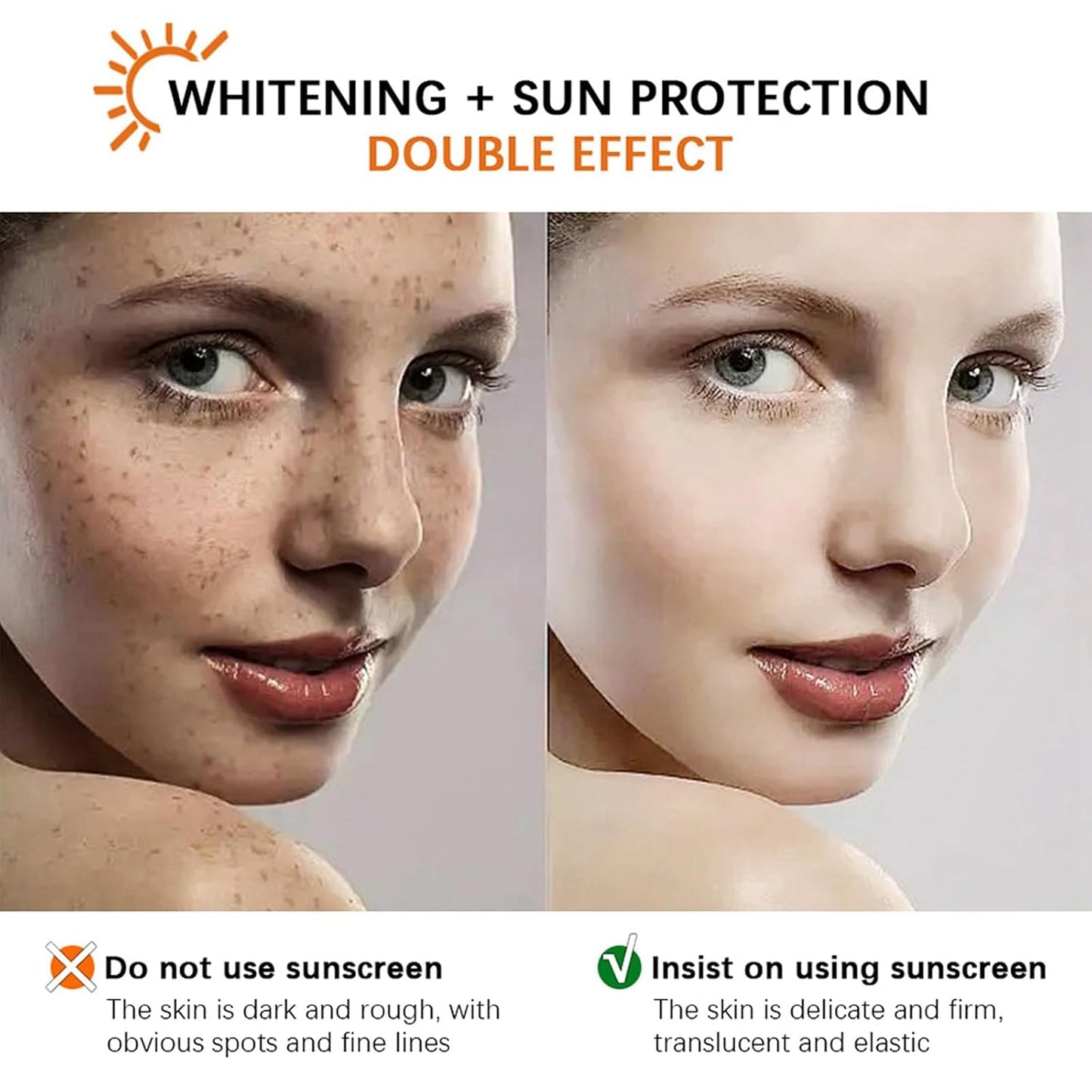 Face Sunscreen, Sunscreen for Face, Sunscreen SPF 50, Facial Sunscreen Clear Face Primer Improve Dullness, Travel Size Sunscreen, Oil Free Sunscreen for Women, All-Day Lasting - 15G