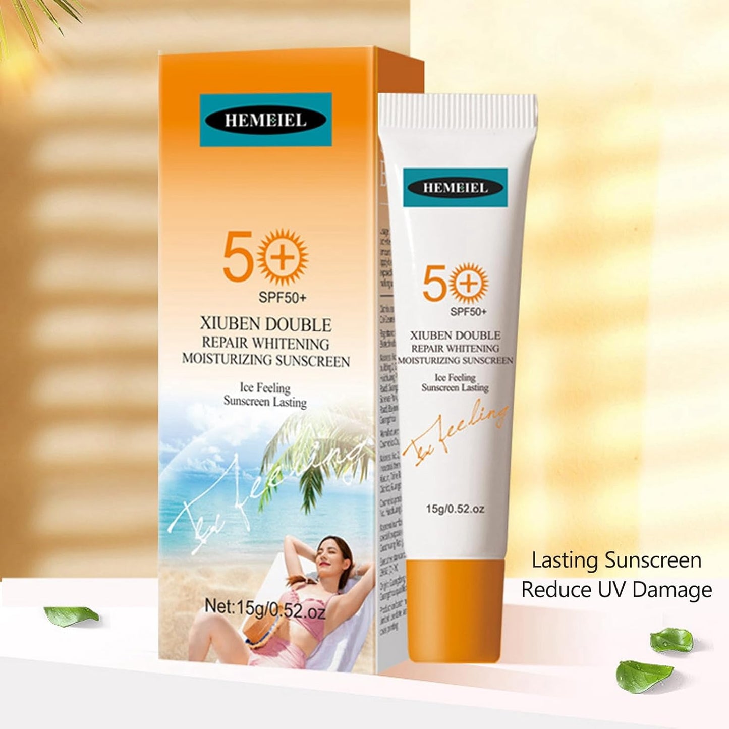 Face Sunscreen, Sunscreen for Face, Sunscreen SPF 50, Facial Sunscreen Clear Face Primer Improve Dullness, Travel Size Sunscreen, Oil Free Sunscreen for Women, All-Day Lasting - 15G