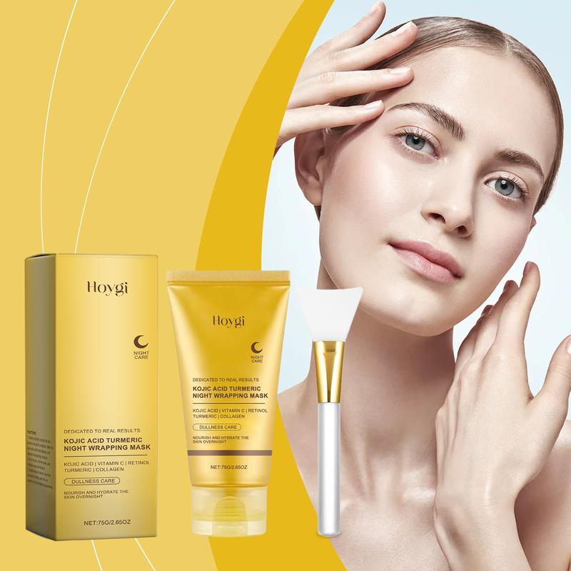 Turmeric Collagen Peel-Off Mask (With Scraper) Mildly Exfoliates, Firms, and Brightens for Tight, Glowing Skin Manual Facial Ice Roller with Handle