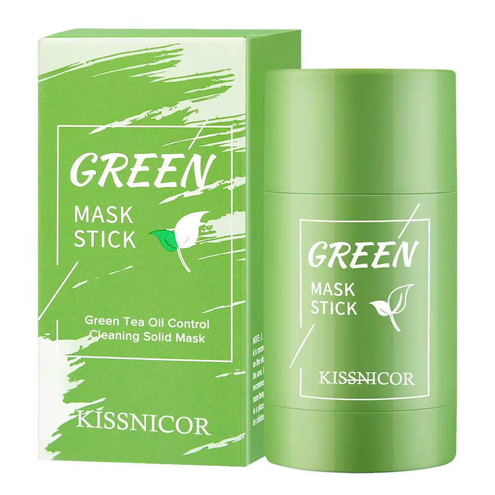 Green Tea Solid Cleansing Mask Replenishing Skin Moisturing Deep Cleaning Oil Control Nourishing Smoothing Facial Skin Product