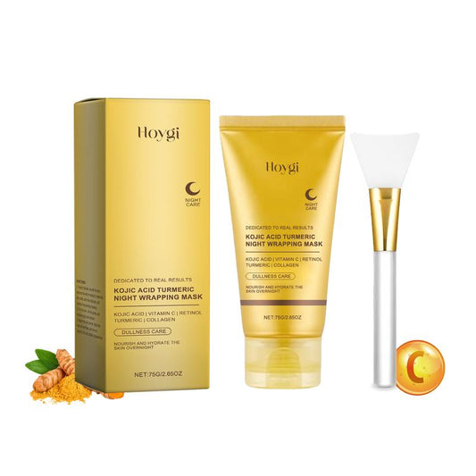 Turmeric Collagen Peel-Off Mask (With Scraper) Mildly Exfoliates, Firms, and Brightens for Tight, Glowing Skin Manual Facial Ice Roller with Handle